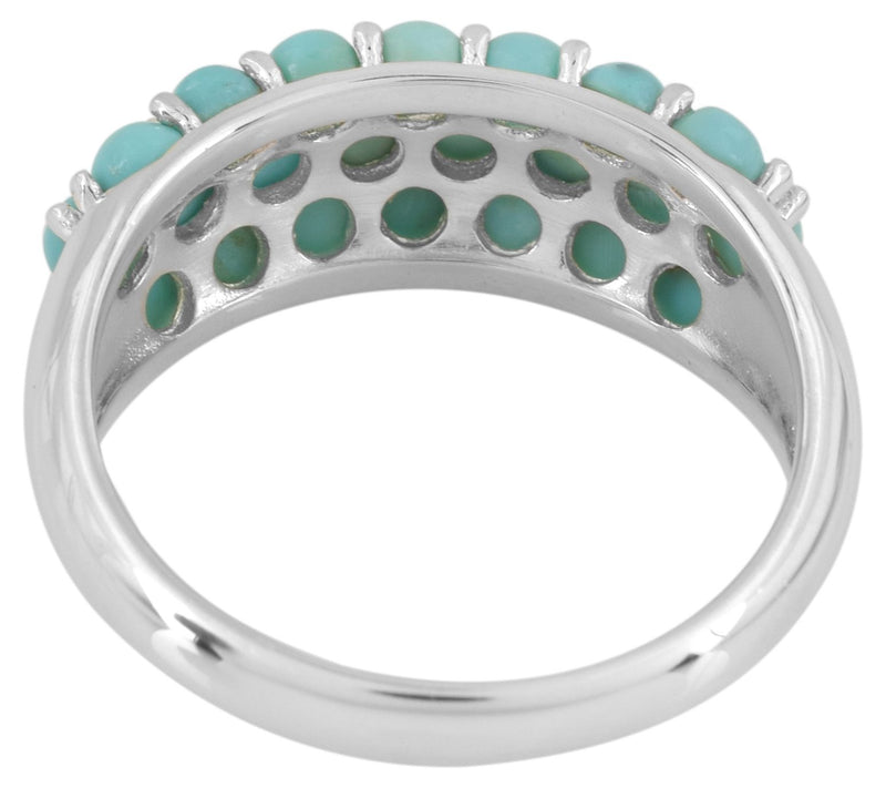 Affinity Gems Sleeping Beauty Turquoise ClusterRing, Sterling — View 5