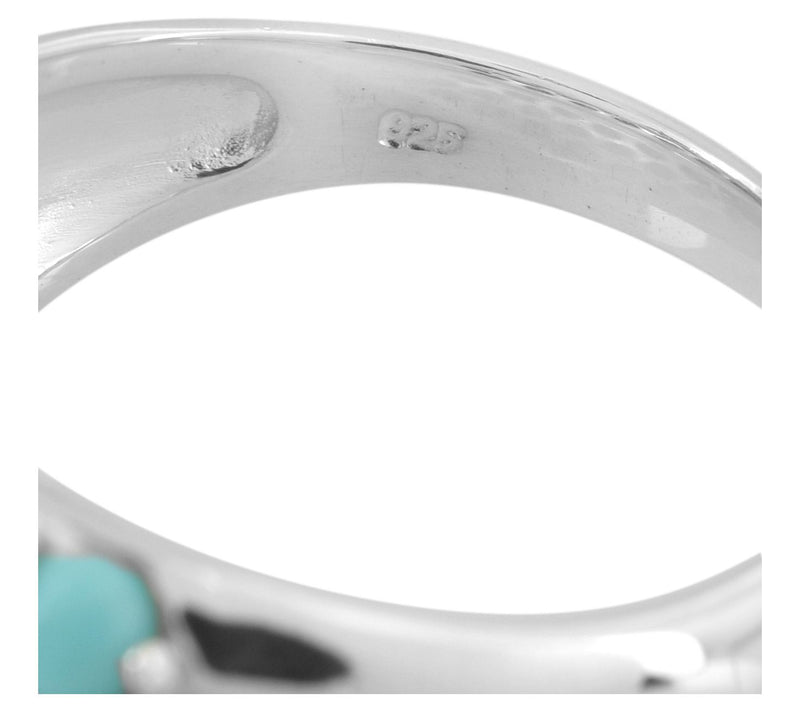 Affinity Gems Sleeping Beauty Turquoise ClusterRing, Sterling — View 7