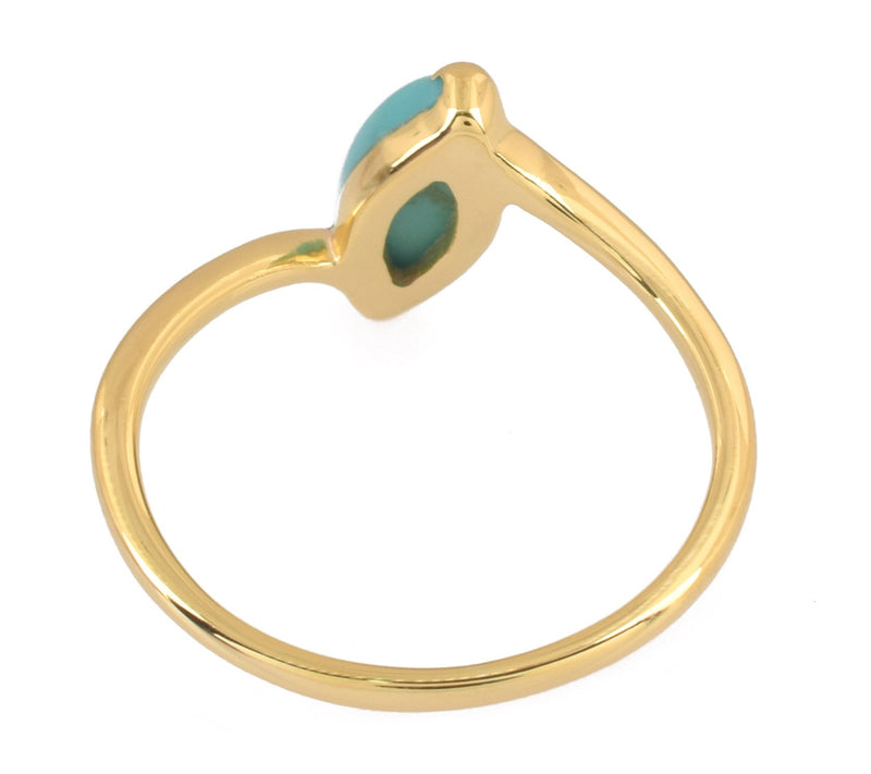 Affinity Gems Sleeping Beauty Turquoise Ring,14K Gold Plated — View 5