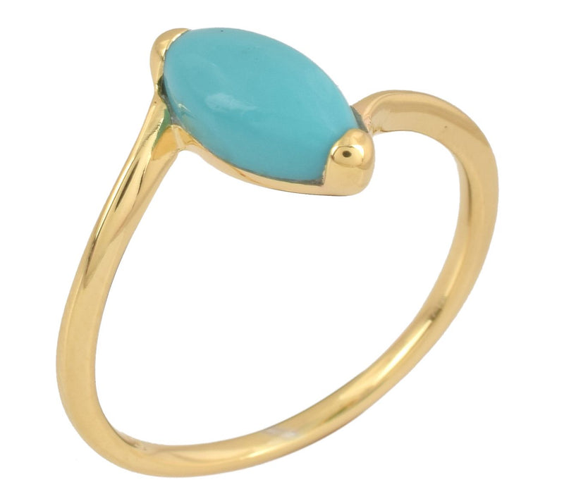 Affinity Gems Sleeping Beauty Turquoise Ring,14K Gold Plated — Main view