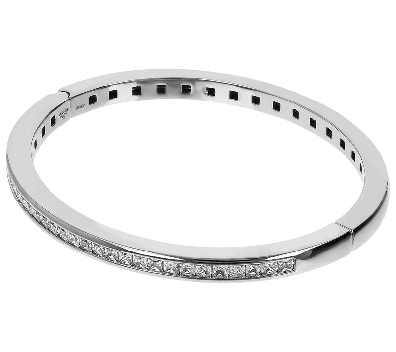 Diamonique x Bronzo Italia 2.80 cttw Hinged Bangle — Main view
