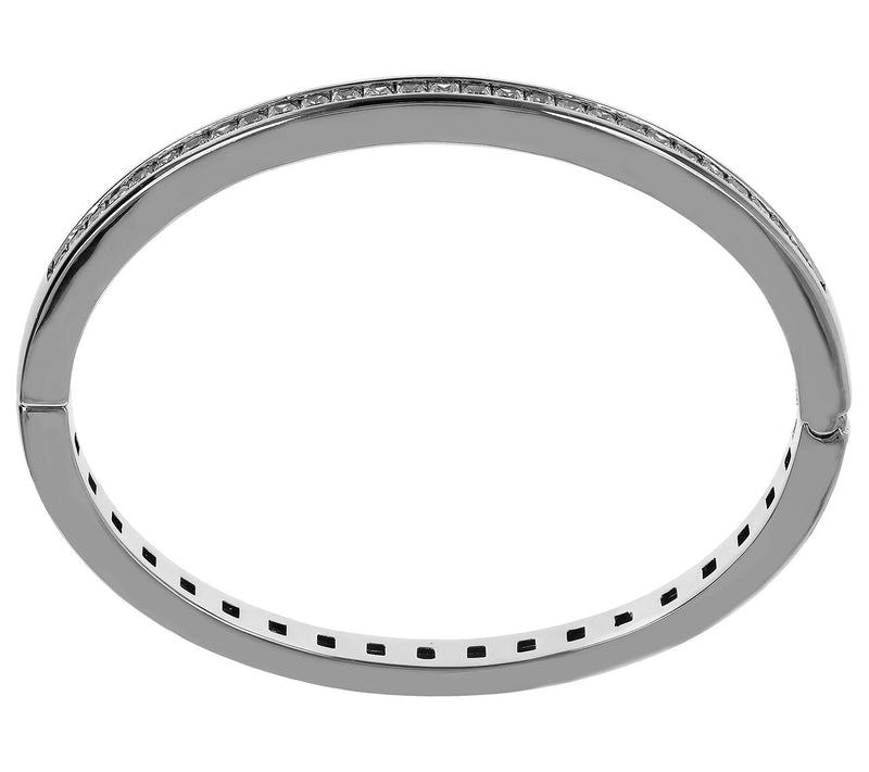 Diamonique x Bronzo Italia 2.80 cttw Hinged Bangle — View 2