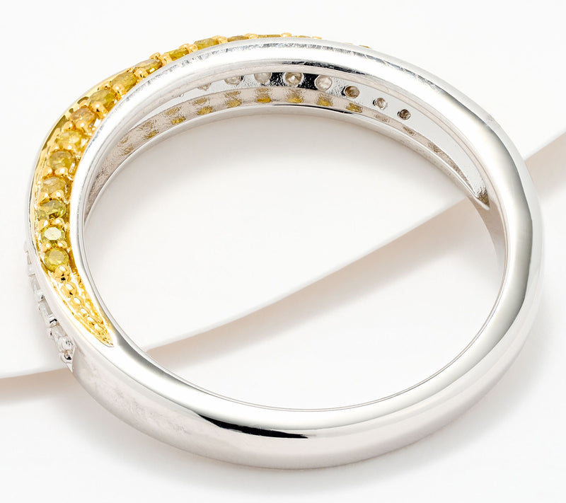 Affinity Diamonds Half & Half Eternity Ring .33 cttw, Sterl — View 8