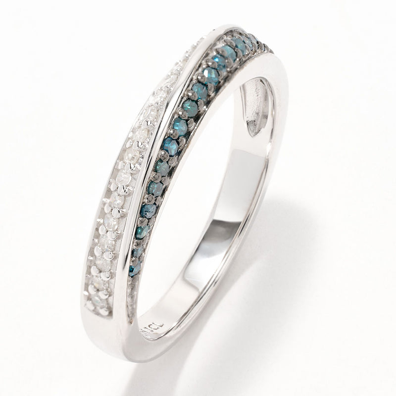 Affinity Diamonds Half & Half Eternity Ring .33 cttw, Sterl — View 5
