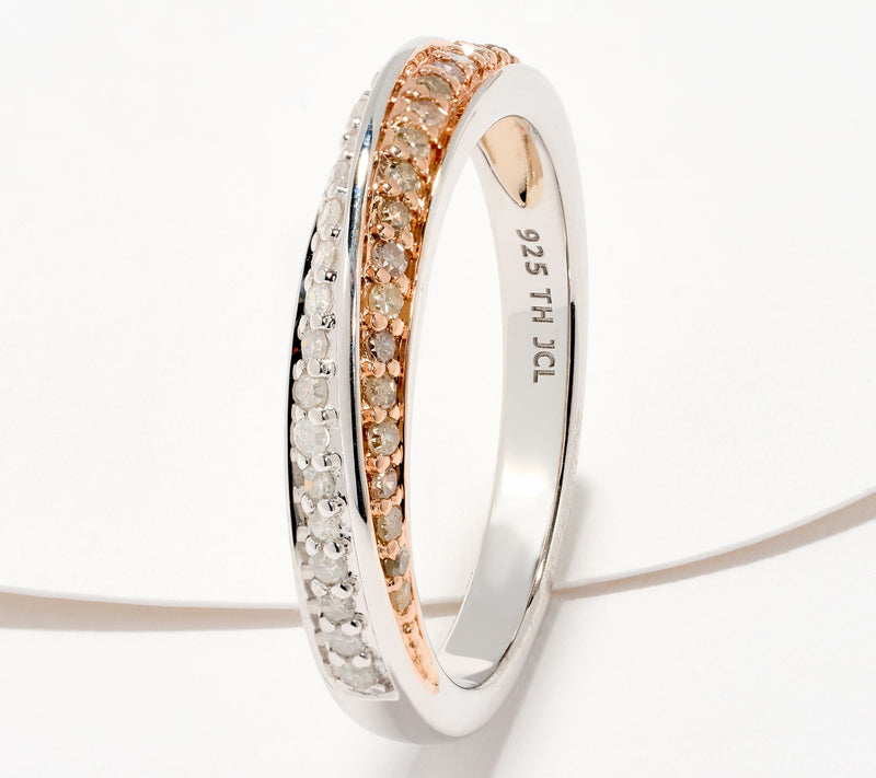 Affinity Diamonds Half & Half Eternity Ring .33 cttw, Sterl — View 12