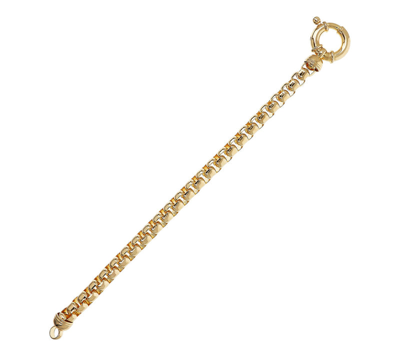 Italian Bronze x David Markstein Bold Box Chain Bracelet — View 7