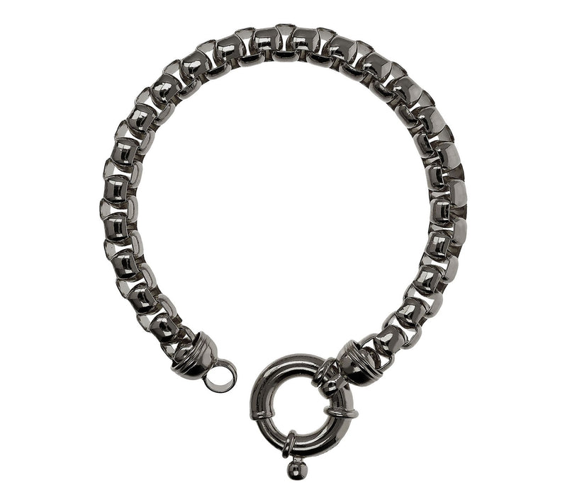 Italian Bronze x David Markstein Bold Box Chain Bracelet — View 4