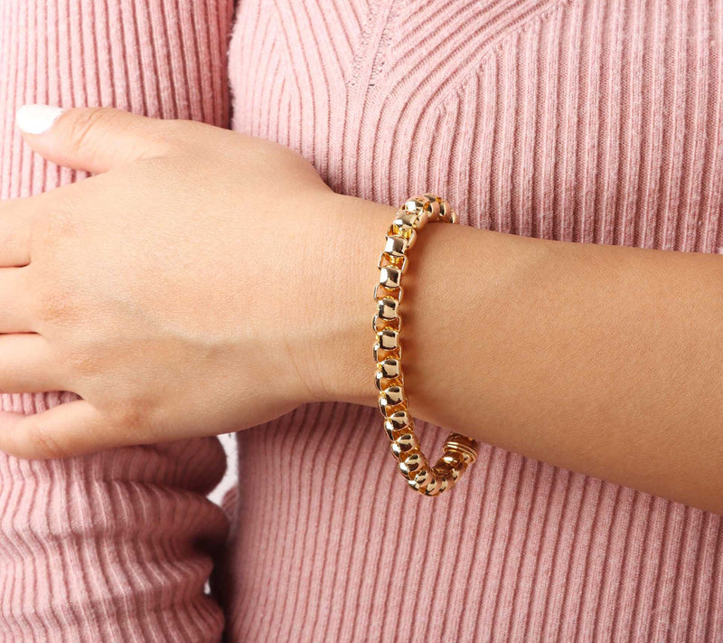 Italian Bronze x David Markstein Bold Box Chain Bracelet — View 8