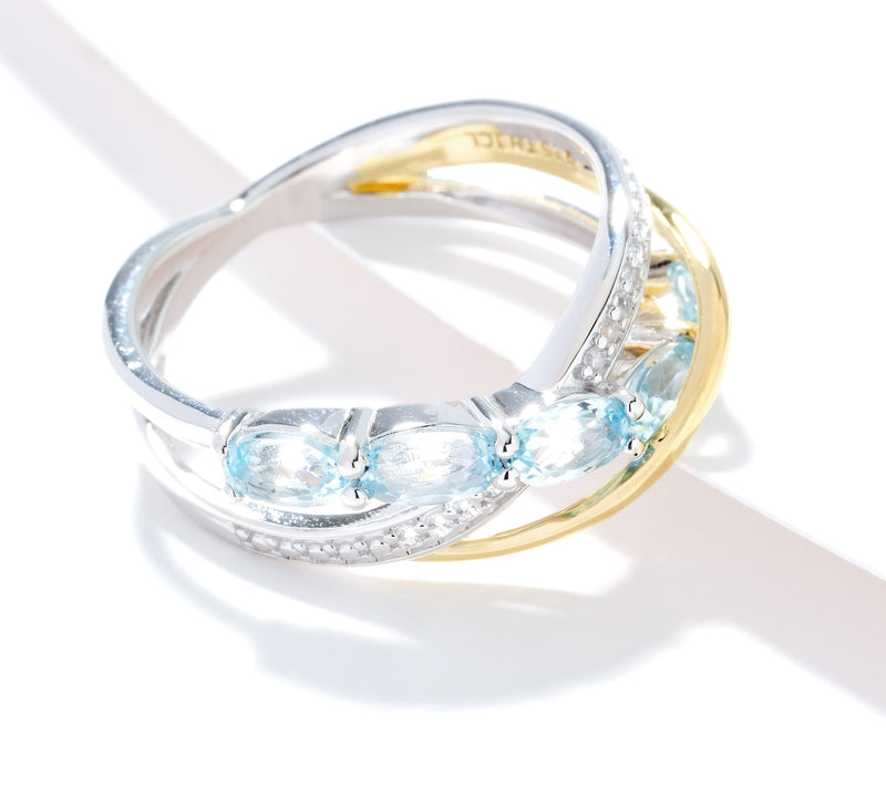 Affinity Gems Crossover Semi Precious Gemstone Ring, Sterling Silver — View 5