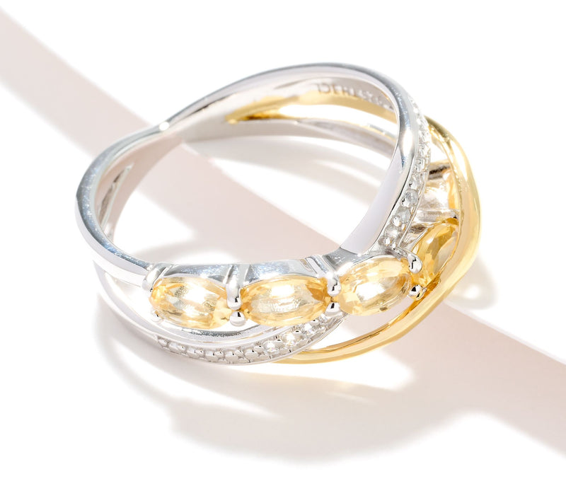 Affinity Gems Crossover Semi Precious Gemstone Ring, Sterling Silver — View 7