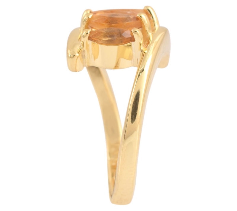 Affinity Gems 0.95 cttw Citrine Ring, 14K GoldPlated — View 5