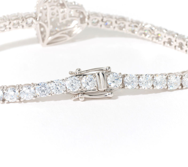 Diamonique x Jennifer Miller Tennis Line Bracelet, Sterling Silver — View 3