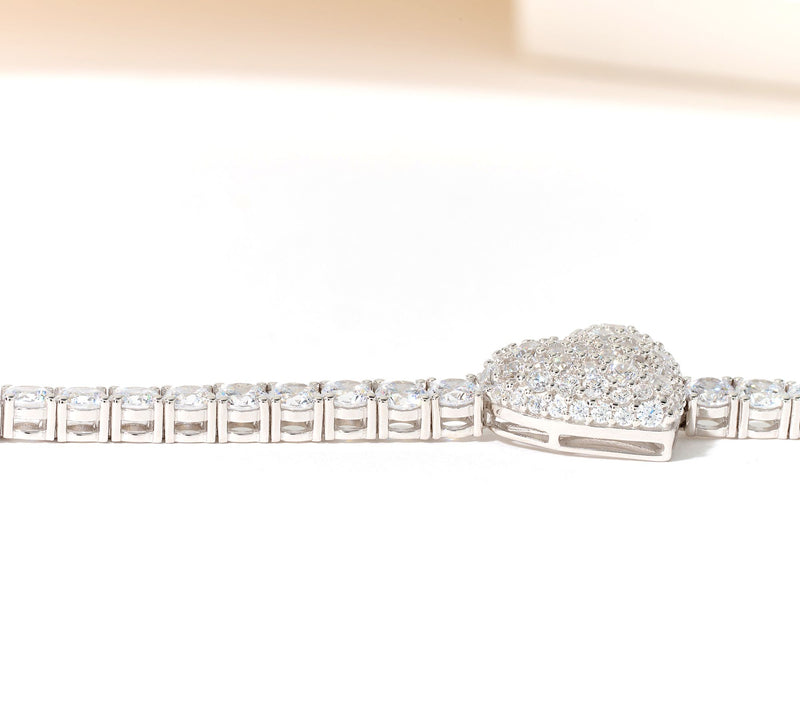 Diamonique x Jennifer Miller Tennis Line Bracelet, Sterling Silver — View 2