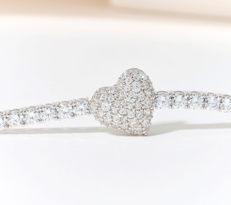 Diamonique x Jennifer Miller Tennis Line Bracelet, Sterling Silver — View 4
