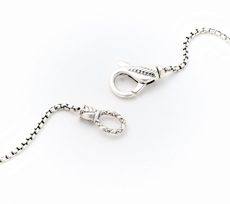 JAI Sterling Silver 1.6mm Baby Box Chain 18" Necklace, 6.20g — View 3