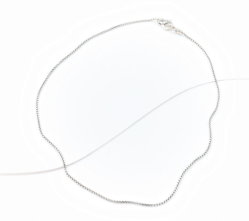 JAI Sterling Silver 1.6mm Baby Box Chain 18" Necklace, 6.20g — View 2