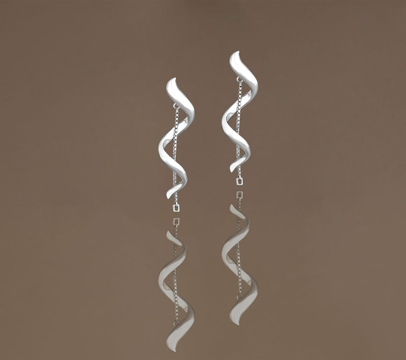 Christian James by Scott Grimes Sterling Silver Polished Twirl Earrings — View 3