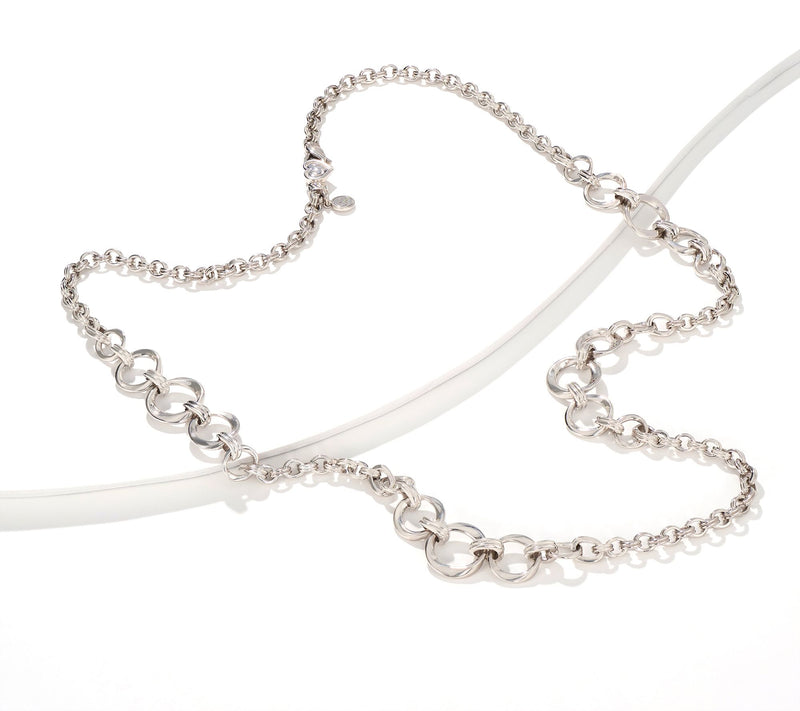 Christian James by Scott Grimes Sterling Ripple Circle Link 24" Necklace, 33.0g — Main view
