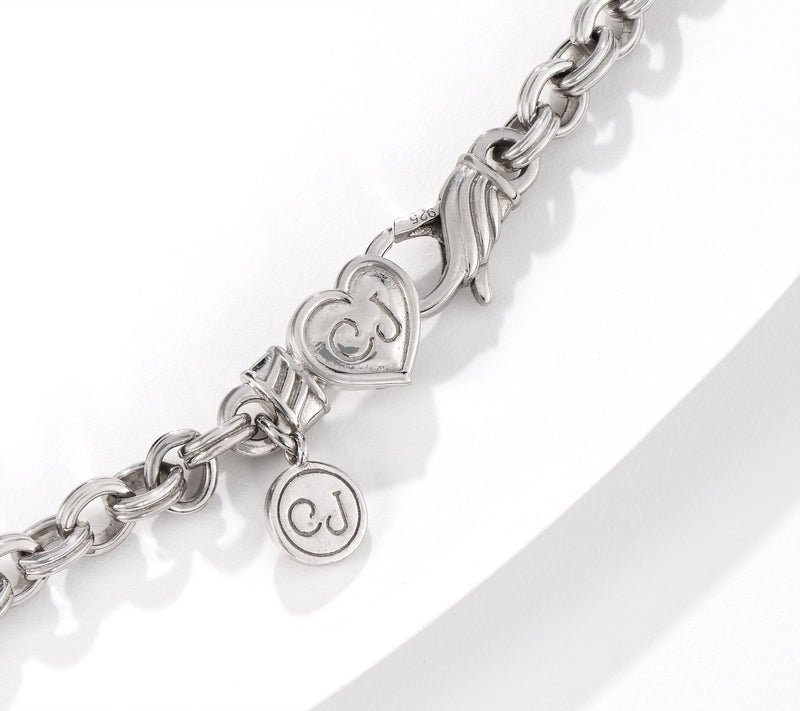 Christian James by Scott Grimes Sterling Ripple Circle Link 24" Necklace, 33.0g — View 2