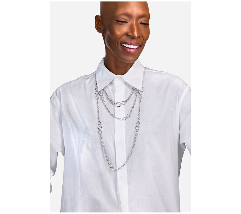Christian James by Scott Grimes Sterling Ripple Circle Link 24" Necklace, 33.0g — View 4