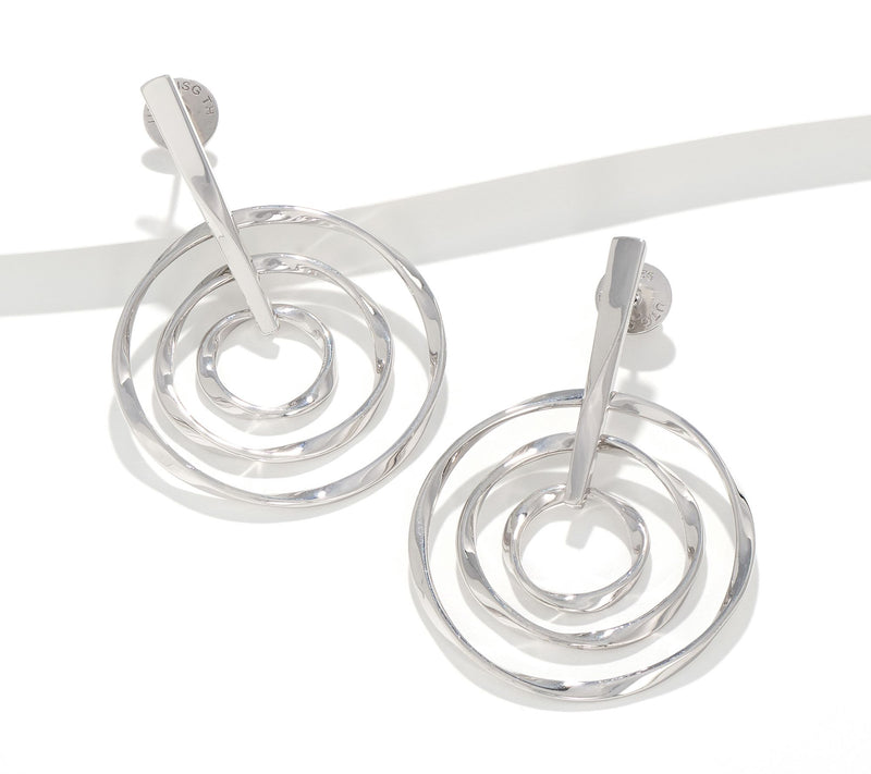 Christian James by Scott Grimes Sterling Ripple Multi-Circle Dangle Earrings — Main view