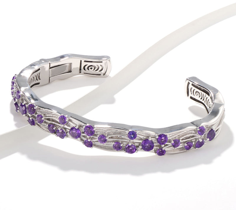 Christian James by Scott Grimes Sterling Silver Floating Gemstone Cuff — View 3