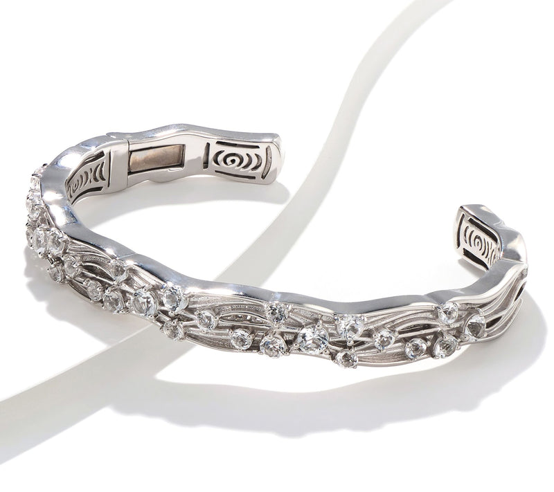 Christian James by Scott Grimes Sterling Silver Floating Gemstone Cuff — View 7