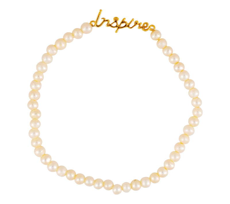 Affinity Cultured Pearl Inspire Stretch Bracelet, 14K Plated — Main view