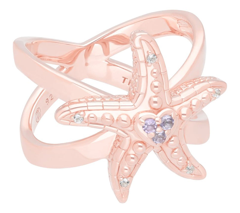 Goddaughters 14K Rose Clad Amethyst & Topaz Starfish Ring — Main view