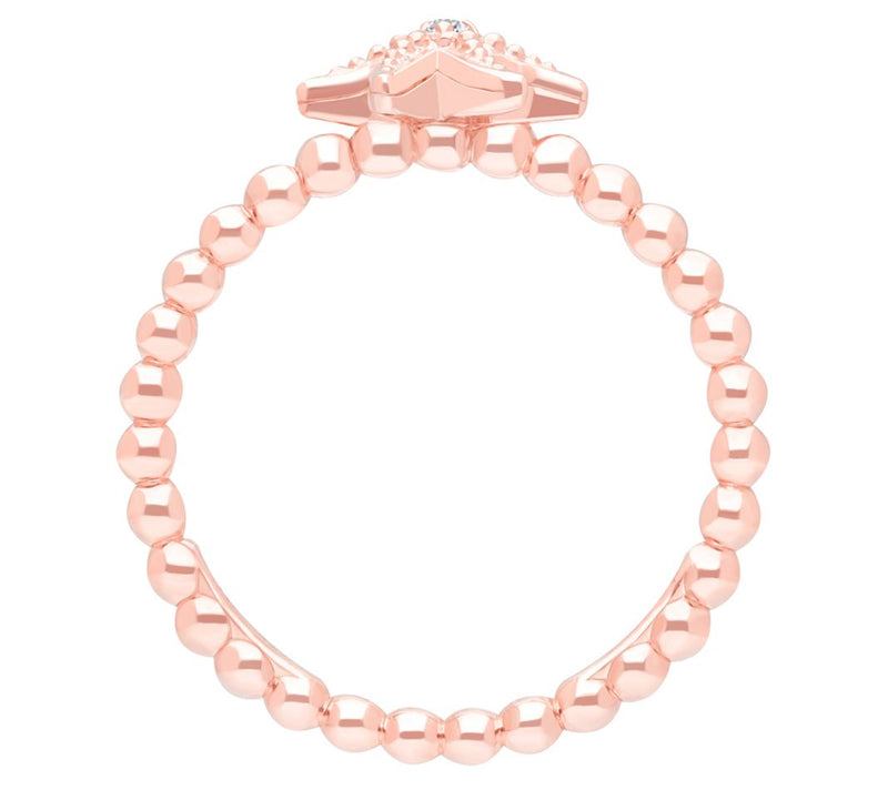 Goddaughters 14K Rose Clad White Topaz Mini Starfish Ring — View 2