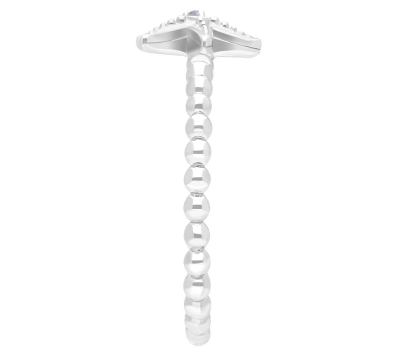 Goddaughters Sterling Silver Pink Amethyst MiniStarfish Ring — View 3