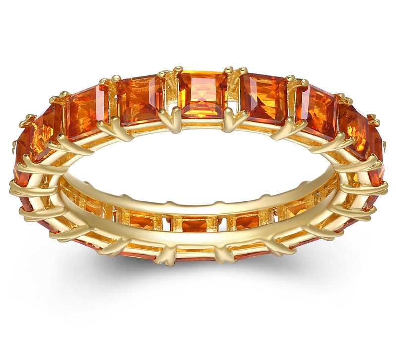 Affinity Gems Eternity Band Ring, 18K Gold Plated — View 7
