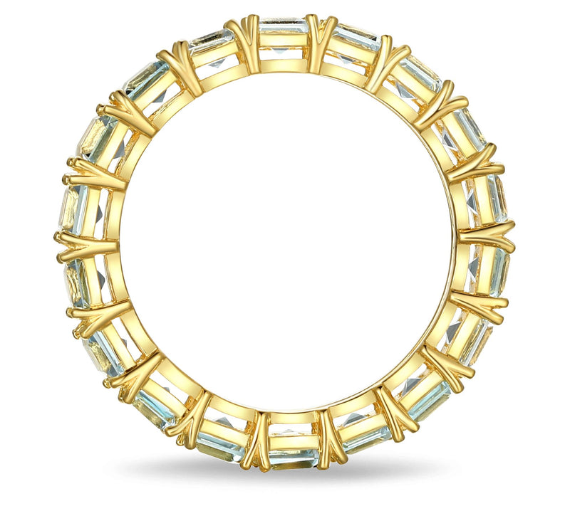Affinity Gems Eternity Band Ring, 18K Gold Plated — View 3