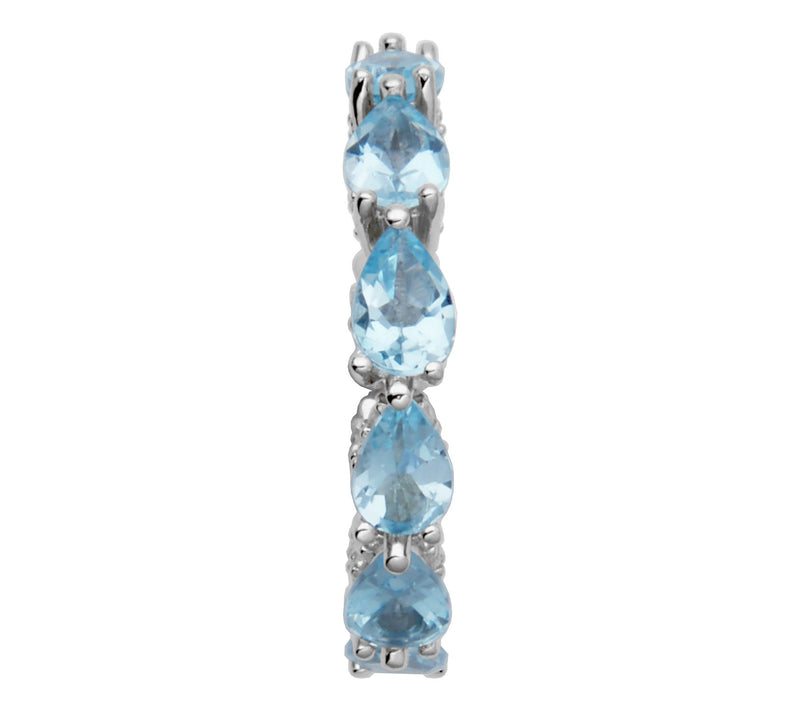 Affinity Gems Blue Topaz & White Sapphire Ring, Sterling — View 3