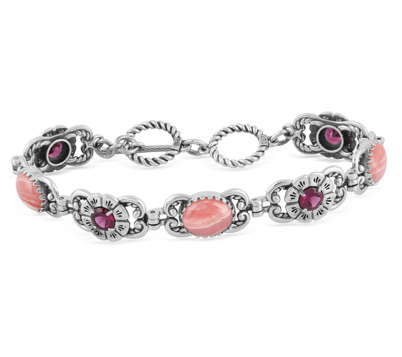 American West Sterling Gemstone Desert Bloom Tennis Bracelet — View 7