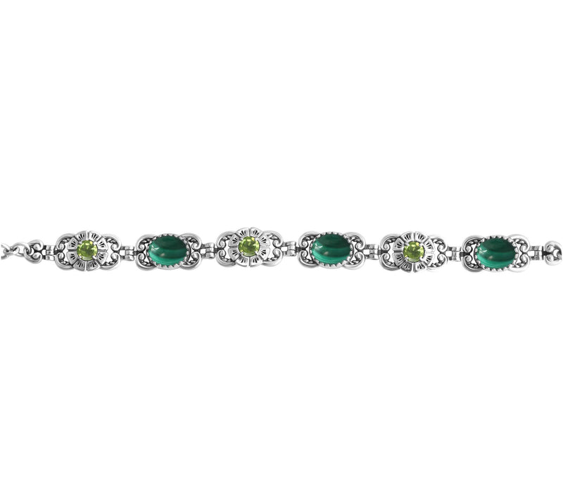 American West Sterling Gemstone Desert Bloom Tennis Bracelet — View 4