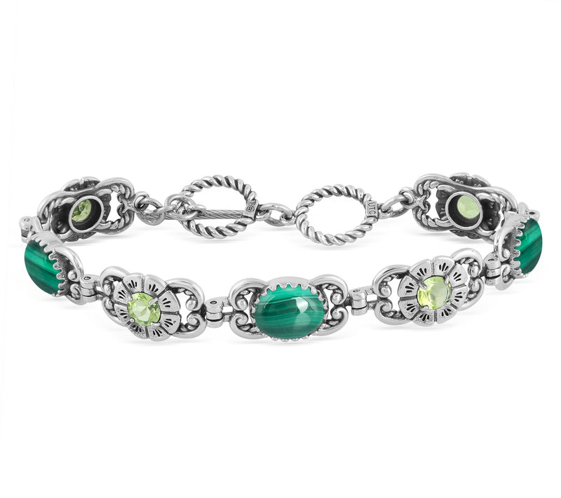 American West Sterling Gemstone Desert Bloom Tennis Bracelet — View 8