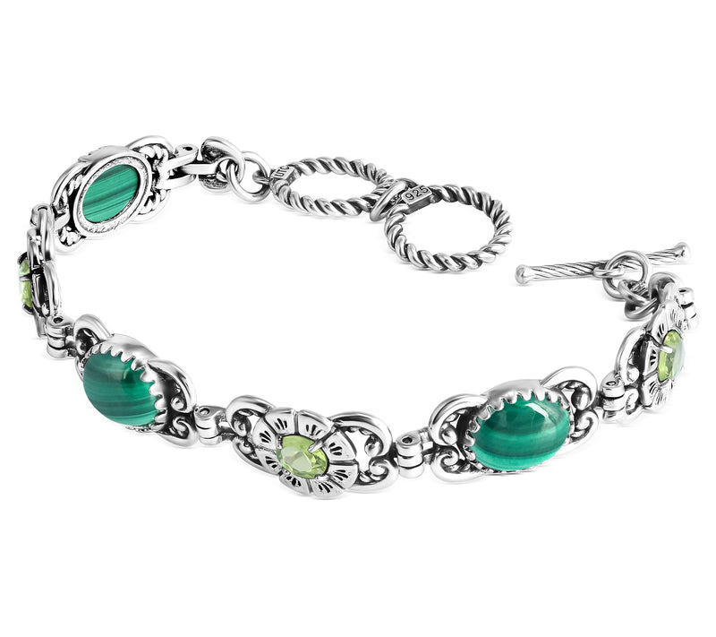 American West Sterling Gemstone Desert Bloom Tennis Bracelet — View 2