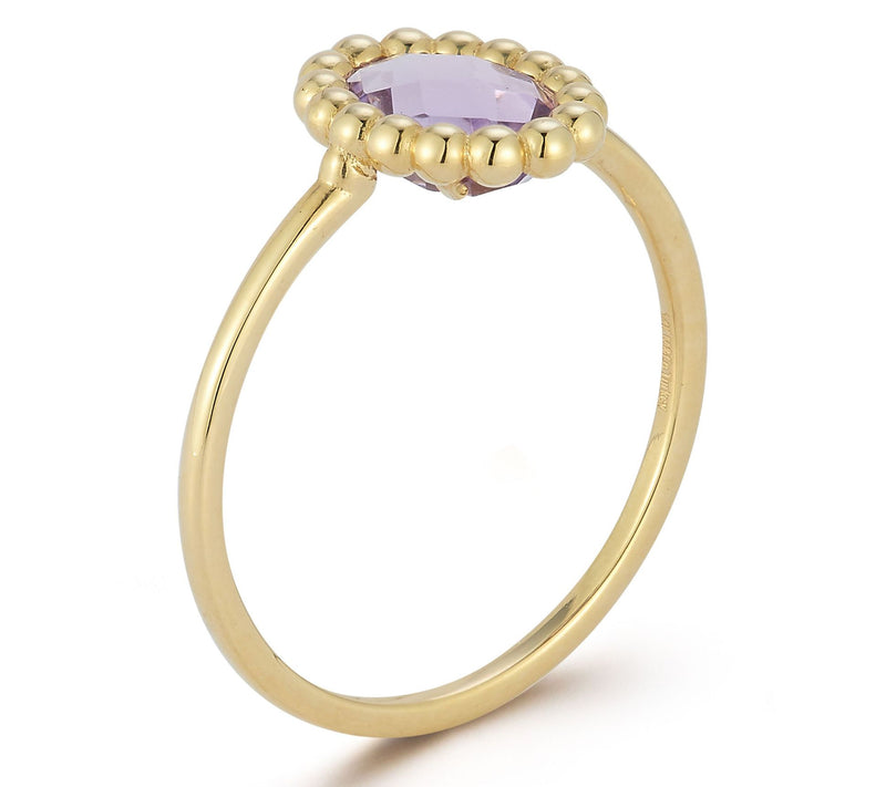 Luminosa Gold Gemstone Bubble Frame Ring, 14K — View 2