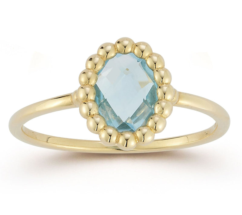 Luminosa Gold Gemstone Bubble Frame Ring, 14K — View 9
