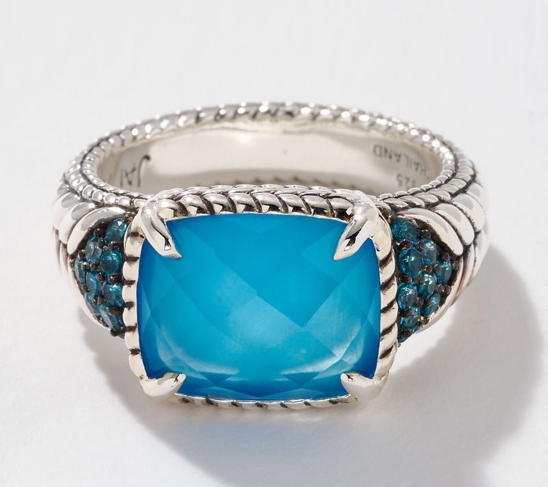 JAI Sterling Silver Gemstone Doublet Ring — Main view