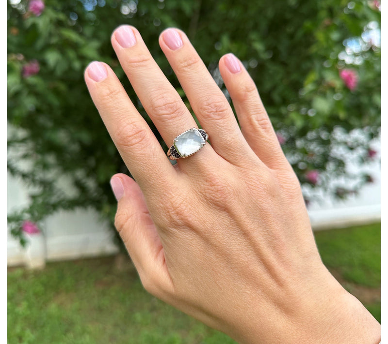 JAI Sterling Silver Gemstone Doublet Ring — View 4
