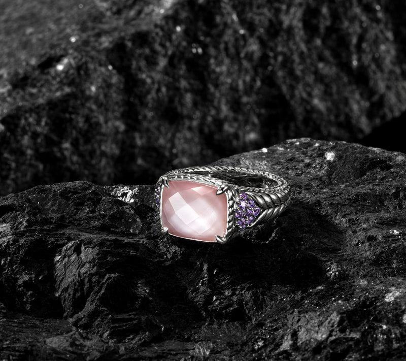 JAI Sterling Silver Gemstone Doublet Ring — View 5