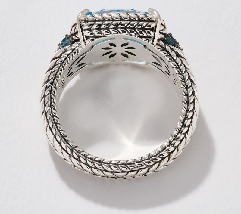 JAI Sterling Silver Gemstone Doublet Ring — View 3