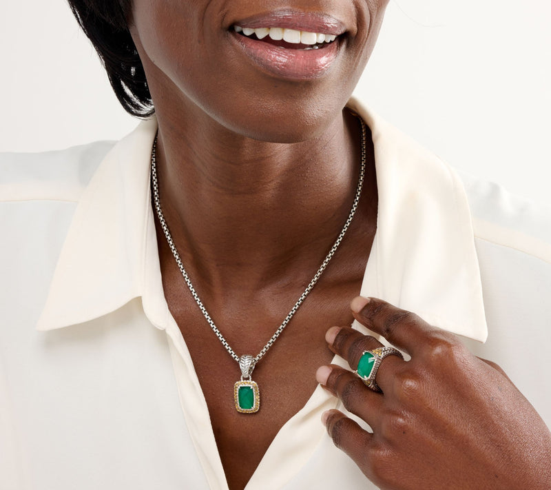 JAI Sterling Silver Gemstone Doublet Enhancer — View 14