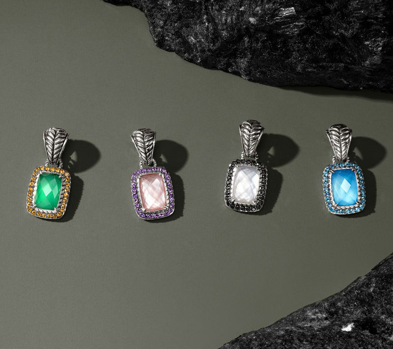JAI Sterling Silver Gemstone Doublet Enhancer — View 13