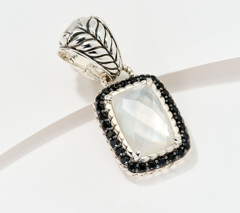JAI Sterling Silver Gemstone Doublet Enhancer — View 5