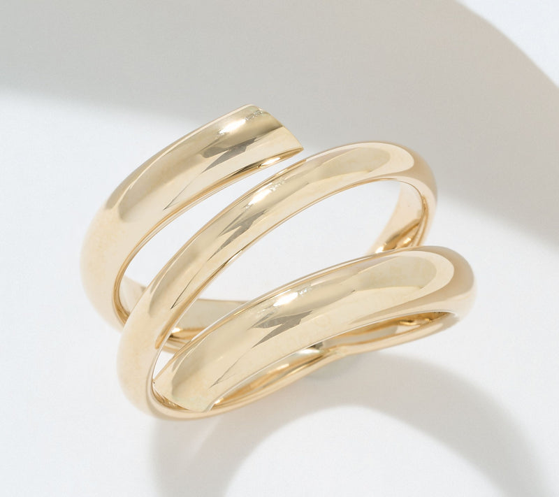 David Markstein 14K Gold Multi Wrap Triple Band Ring — View 7