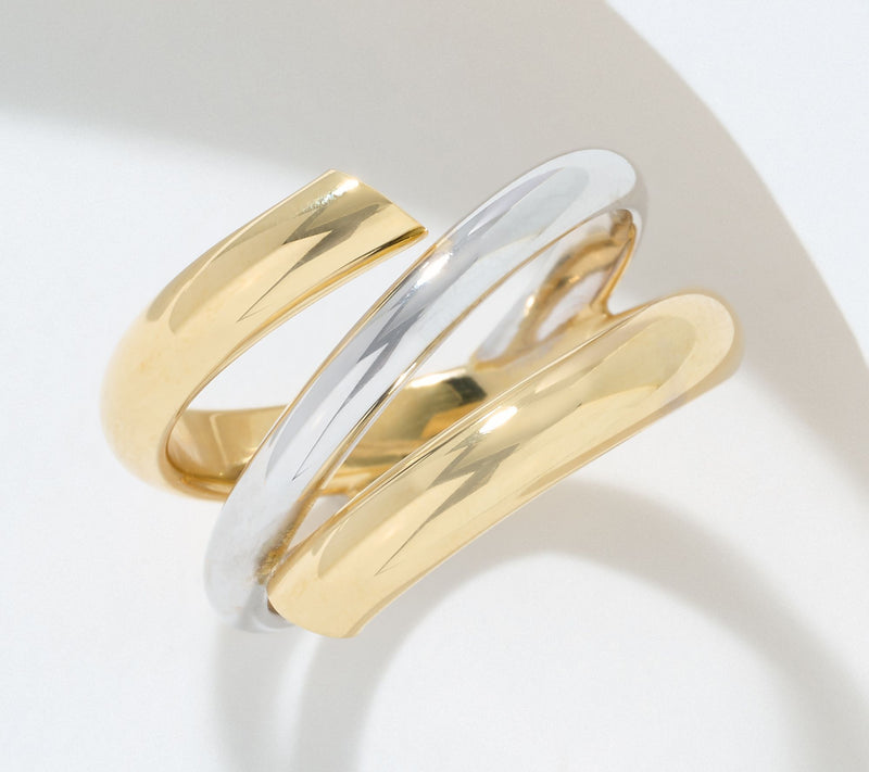 David Markstein 14K Gold Multi Wrap Triple Band Ring — View 3