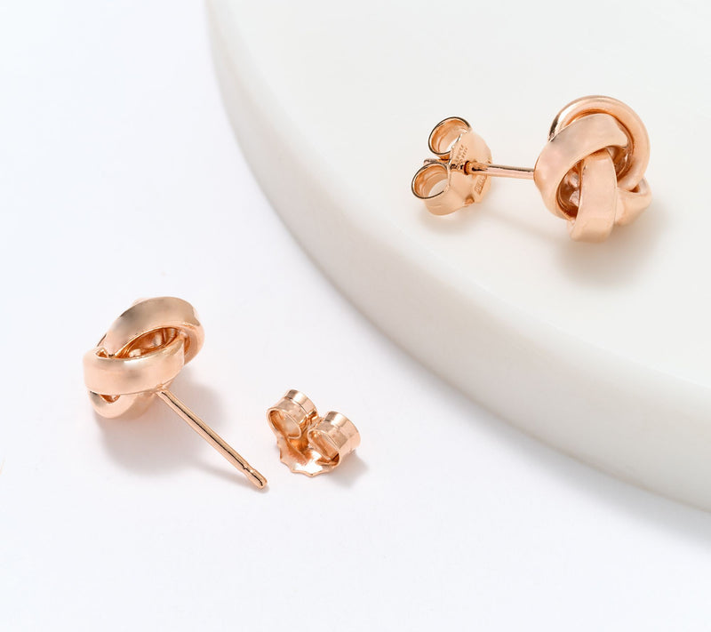 David Markstein Bronze Love Knot Stud Earrings — View 6